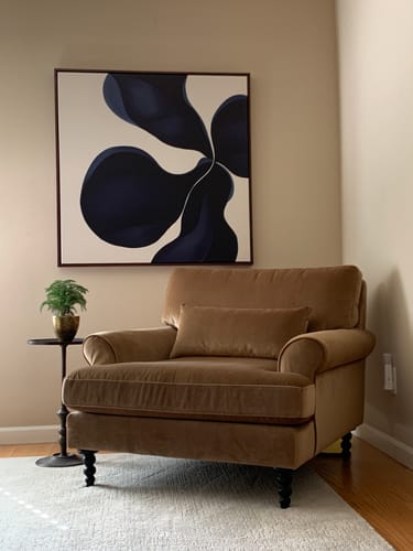 Customer photo review of Blossom Blue Abstract Canvas Art