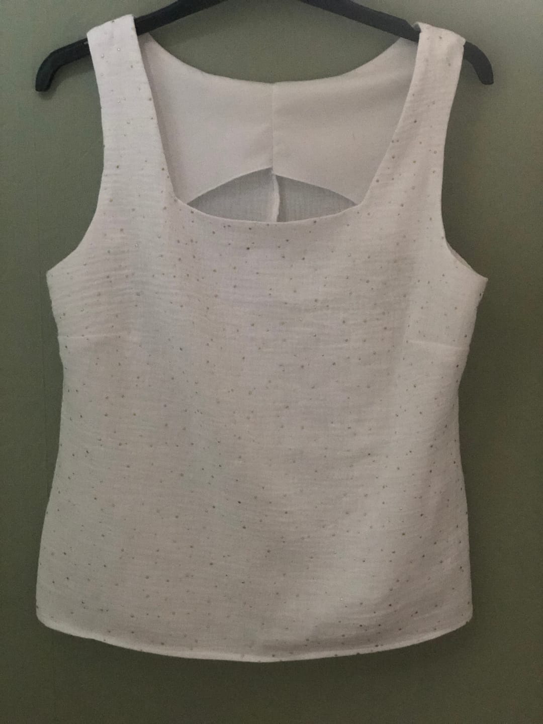 Customer photo review of Gold Speckled Double Gauze Fabric