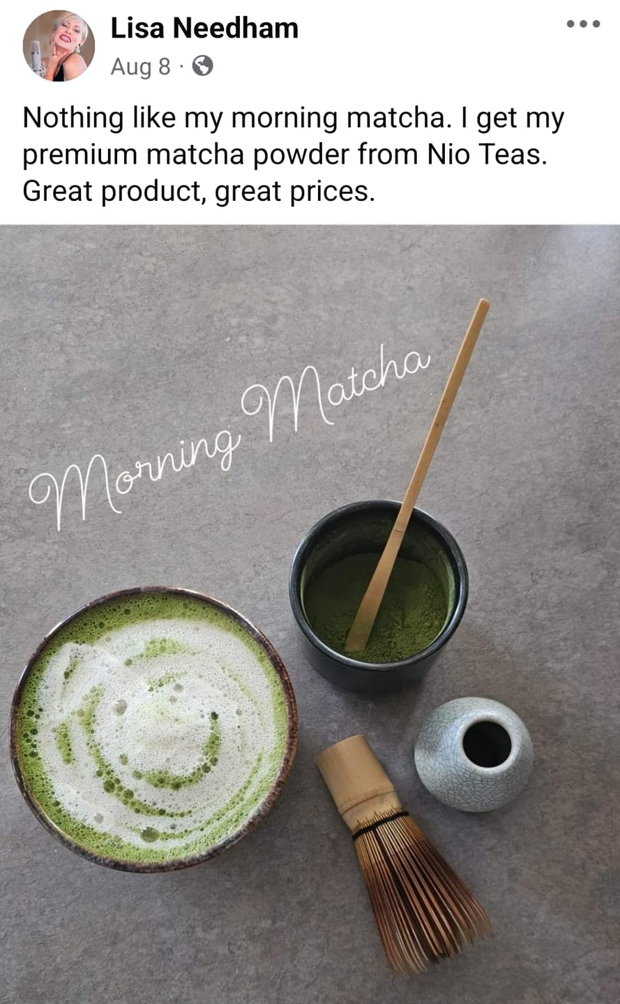 Customer photo review of Premium Matcha Latte Powder