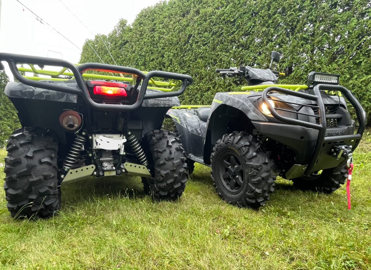 Customer photo review of Complete Aluminum Skid Plates for Kawasaki Brute Force 750i