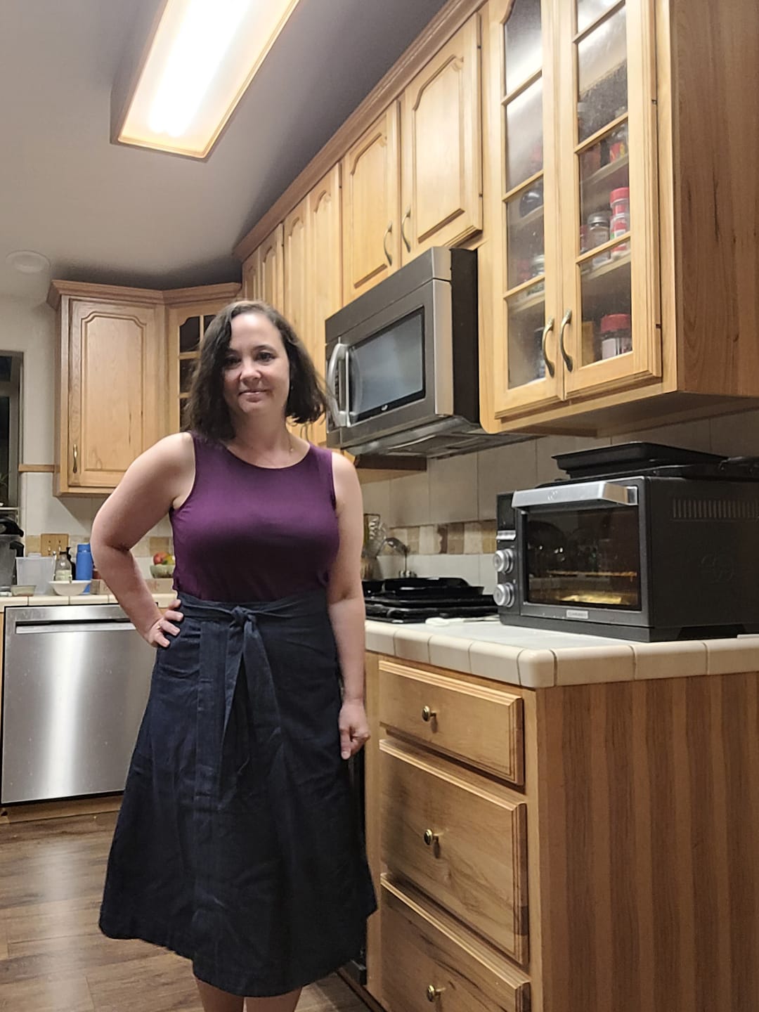 Customer photo review of NEW! Denim Wrap Skirt