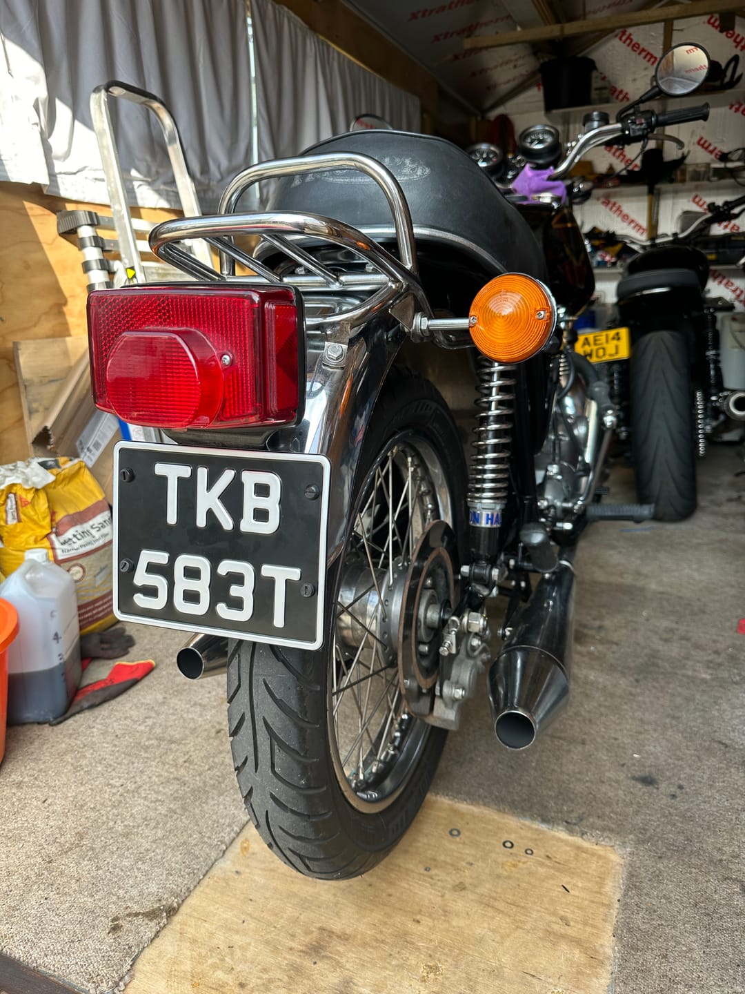 Customer photo review of Classic Metal Pressed 7.5 × 6 Motorbike Number Plate