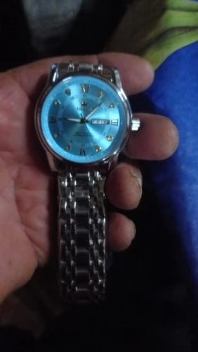 Customer photo review of ELEGANCE® 5513 Men Watch Stainless Steel Waterproof Men's Watches Luxury Gold Diamond Lover's Wristwatches