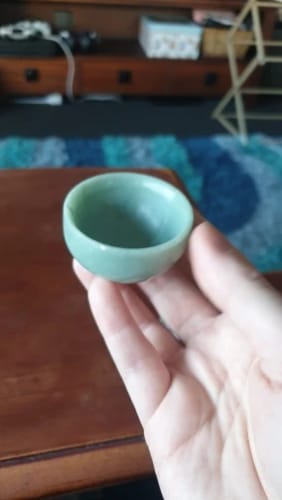 Customer photo review of Natural Green Jade Crystal Bowl