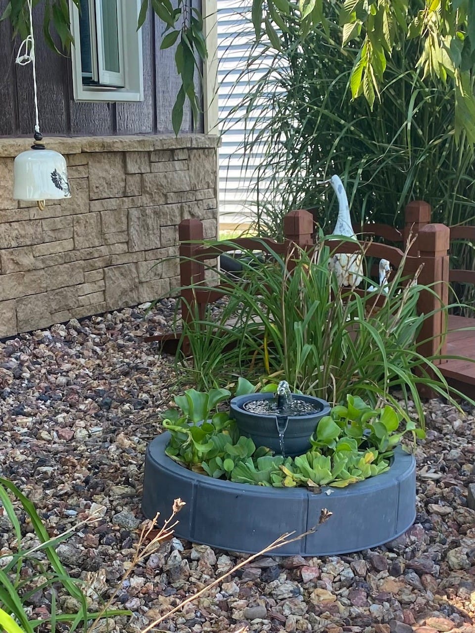Customer photo review of Lago 22.5" Instant Pond Fountain