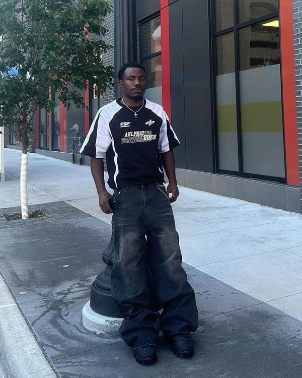 Customer photo review of Aelfric Eden Baggy  Folds Jeans
