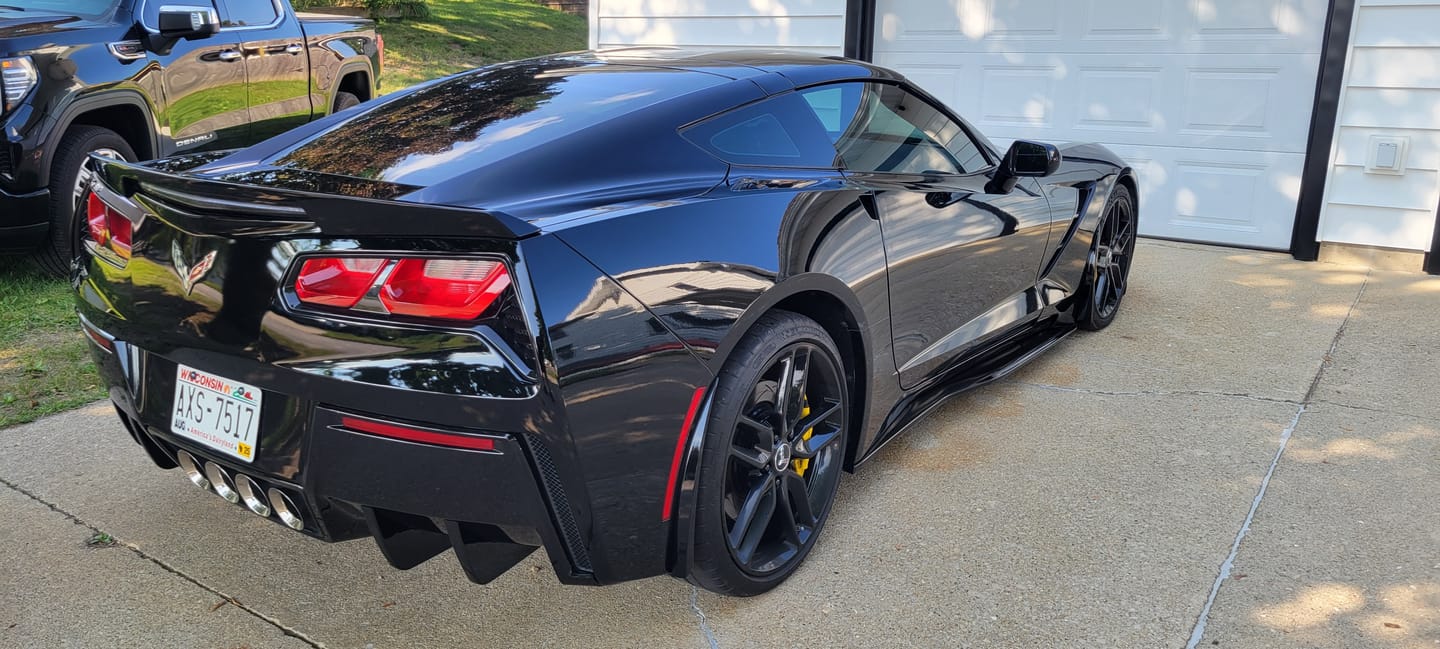 Customer photo review of Corvette C7 Extended Front & Rear Splash Guards