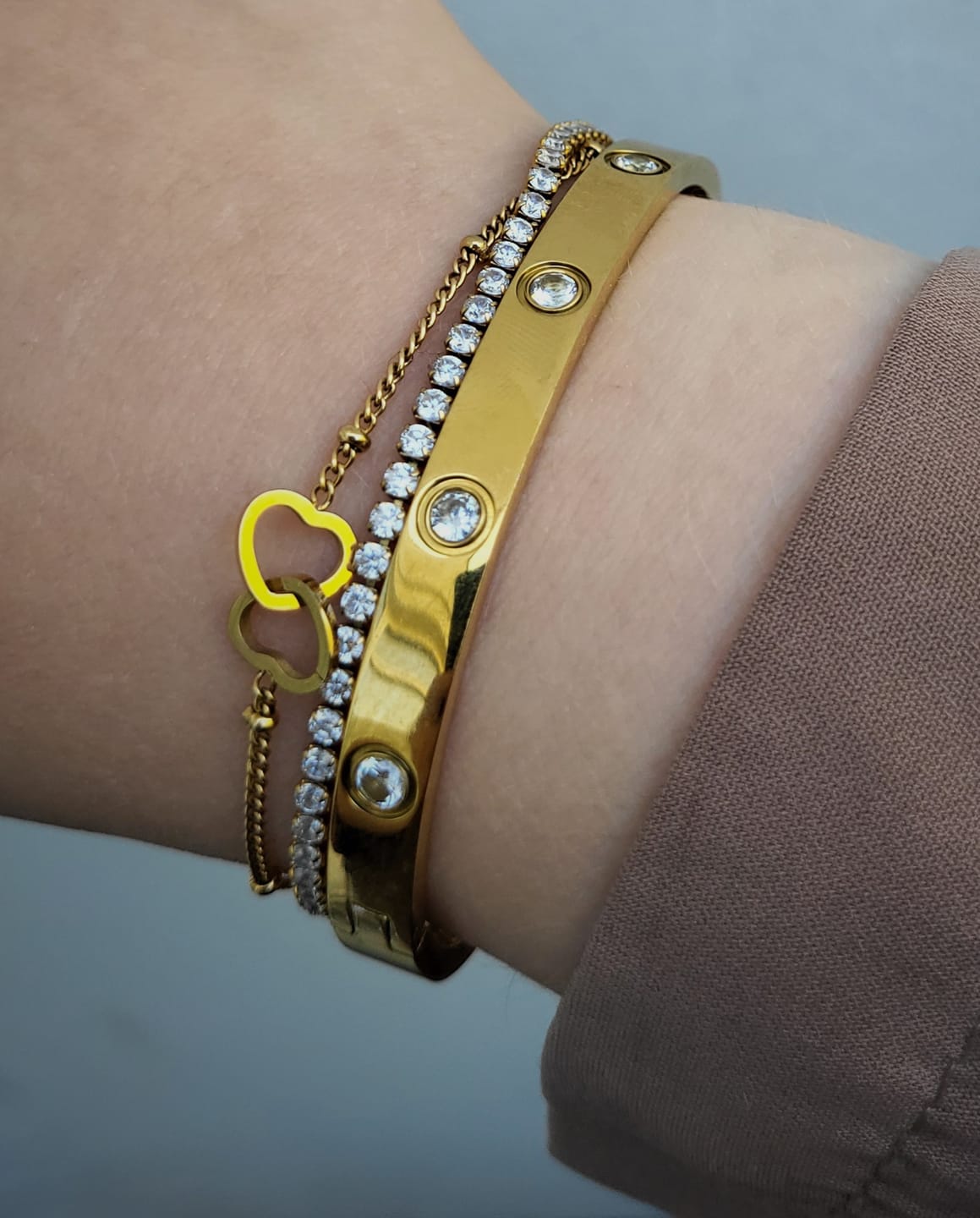 Customer photo review of Arianna Armreif | 18K vergoldet