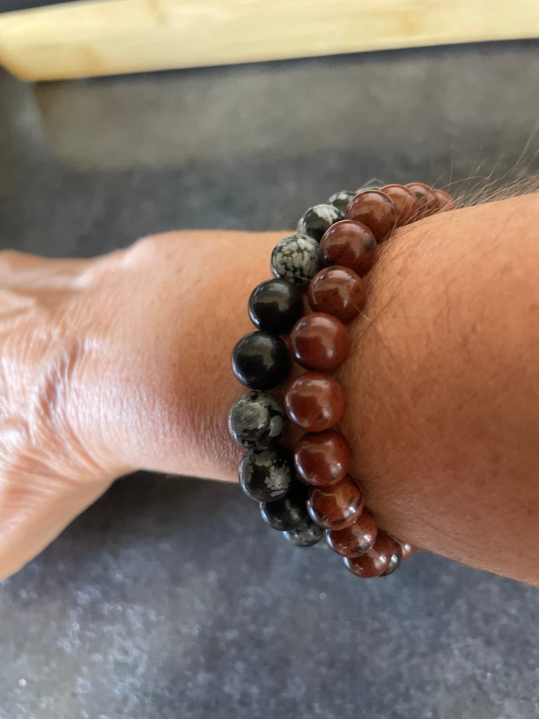 Customer photo review of Bracelet Obsidienne Acajou