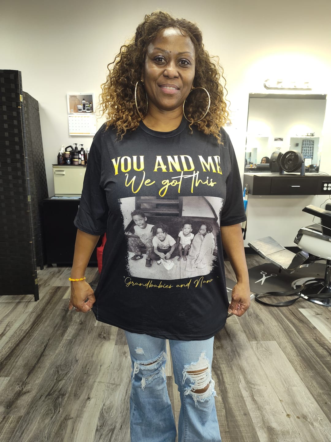 Customer photo review of You & Me We Got This Vintage 90s - Personalized Photo T-Shirt