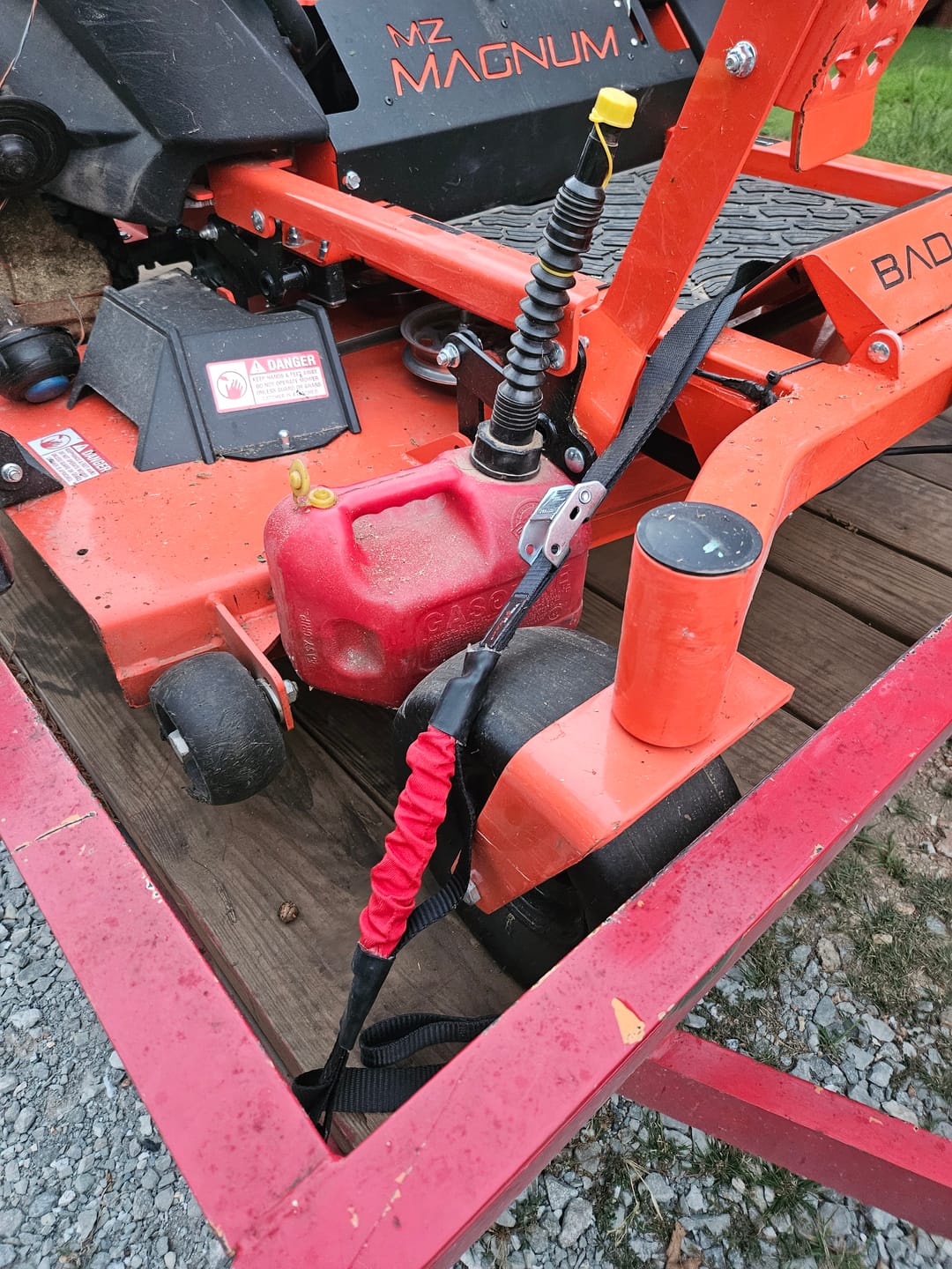Customer photo review of 14'x1'' Spring Loaded Tie Down Straps - Adapts to Load Shifts - 1500lbs Max Load - Just Pull Alternative to Ratchet Straps with Hooks - For Securing Motorcycles, Kayaks, ATVs