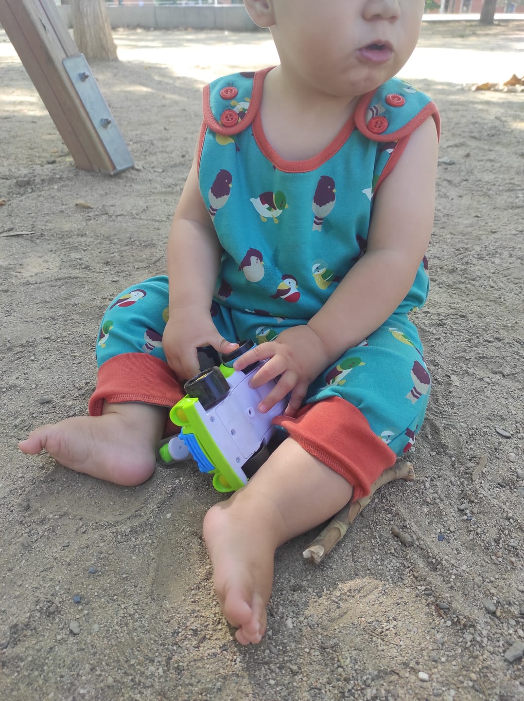 Customer photo review of Garden Birds Everyday Dungarees