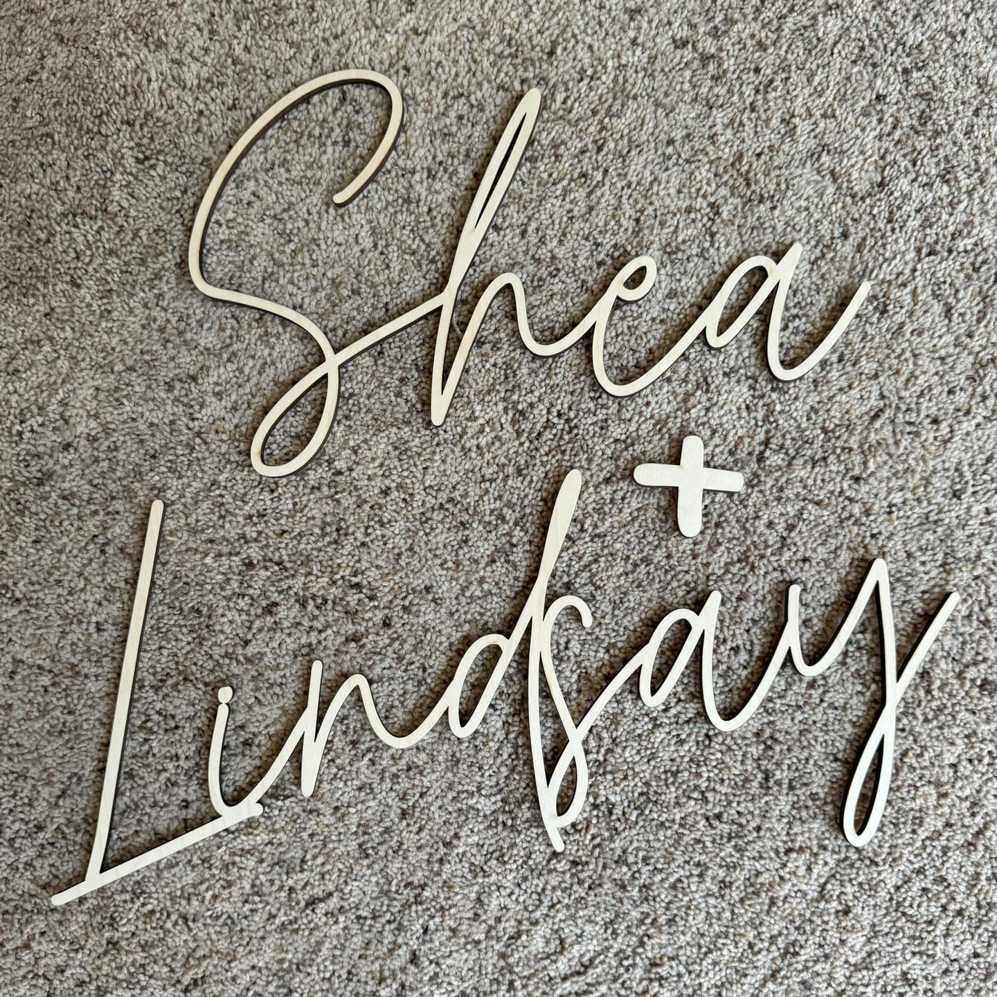 Customer photo review of Custom Wooden Word