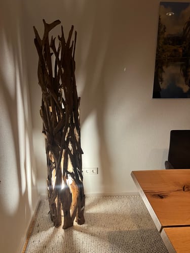 Customer photo review of Design Teak Wurzelholz Stehlampe ACE