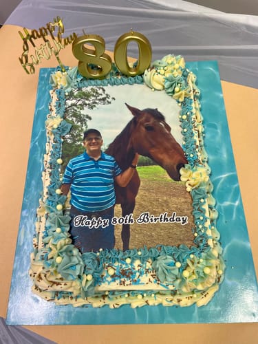 Customer photo review of A4 Rectangle Custom Edible Icing Image