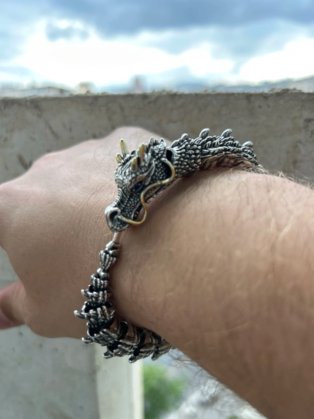 Customer photo review of Traditional Dragon Bracelet