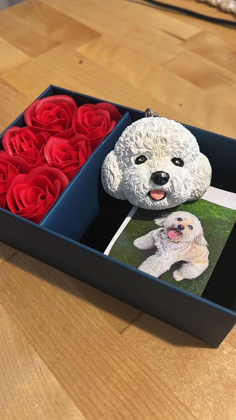 Customer photo review of Personalized Custom Pet Keychain/Magnet