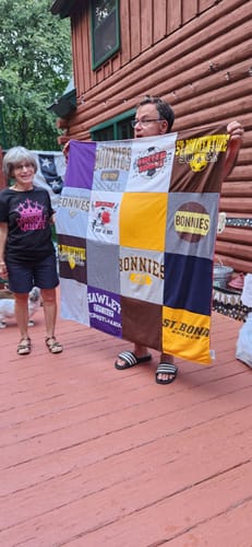 T-shirt quilt from st. bonaventure university by christine from CT