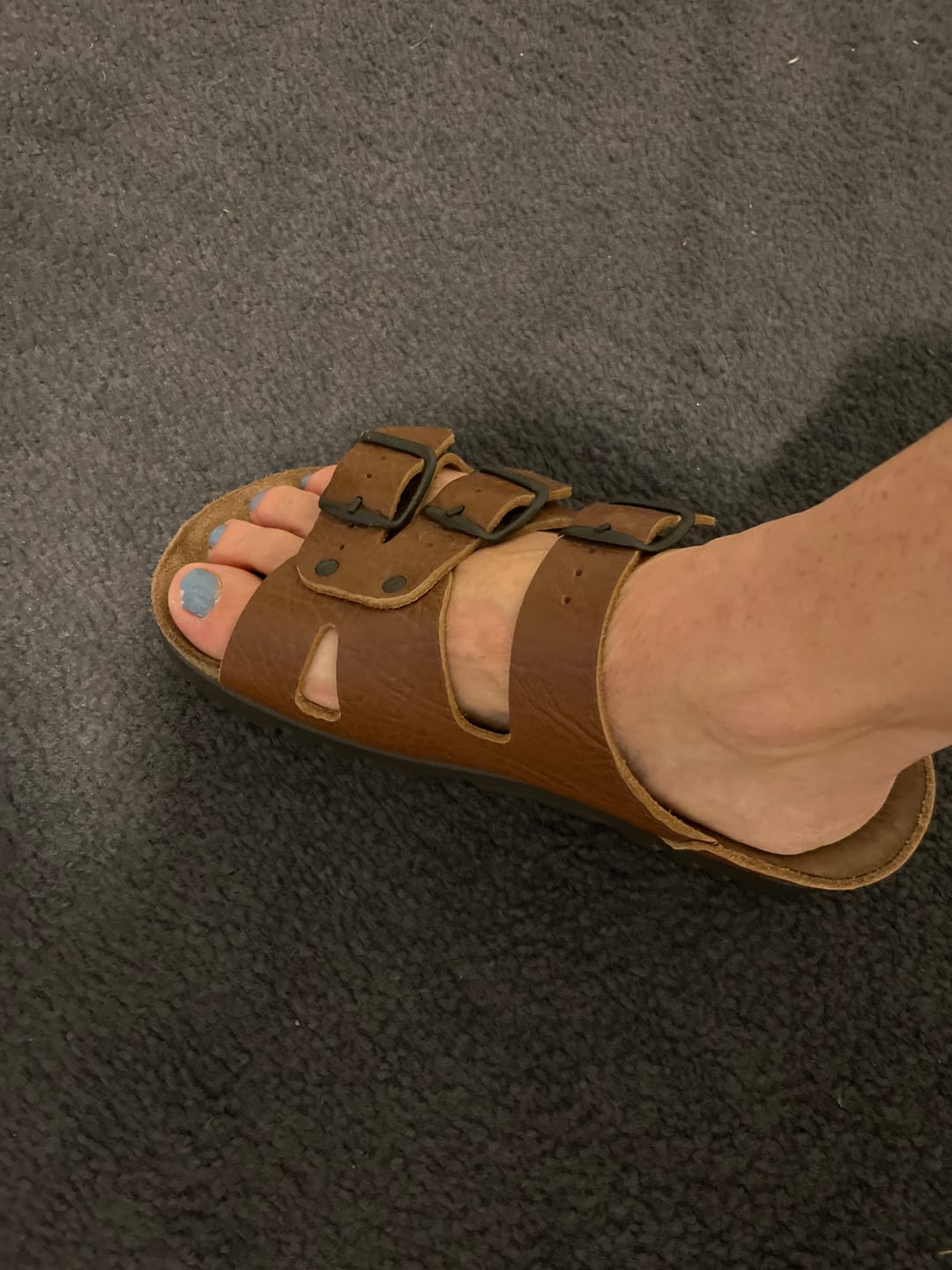 Customer photo review of Zach Fit Tan Full Grain Leather