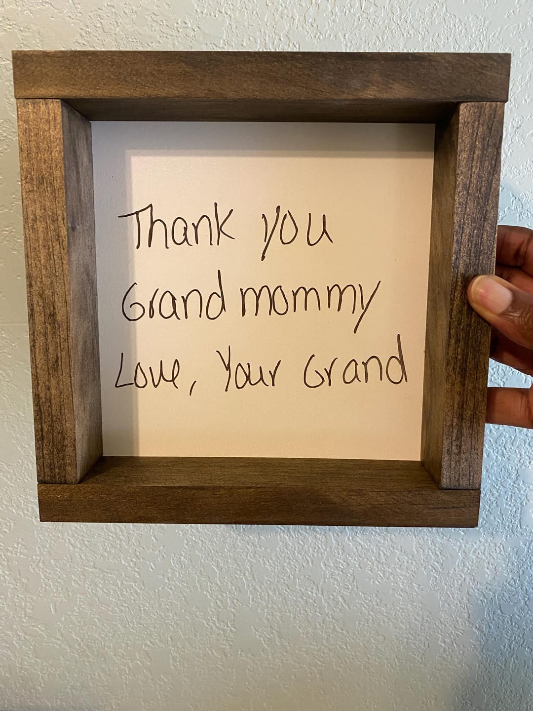 Customer photo review of Custom Handwriting Sign - Memorial Keepsake