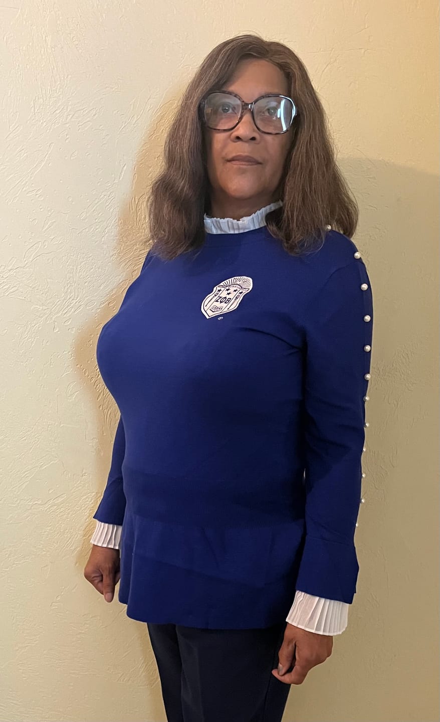 Customer photo review of PEARLfect Sweater - White Shield