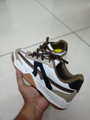 Customer photo review of CRUZ Earth Brown Men's casual sneaker