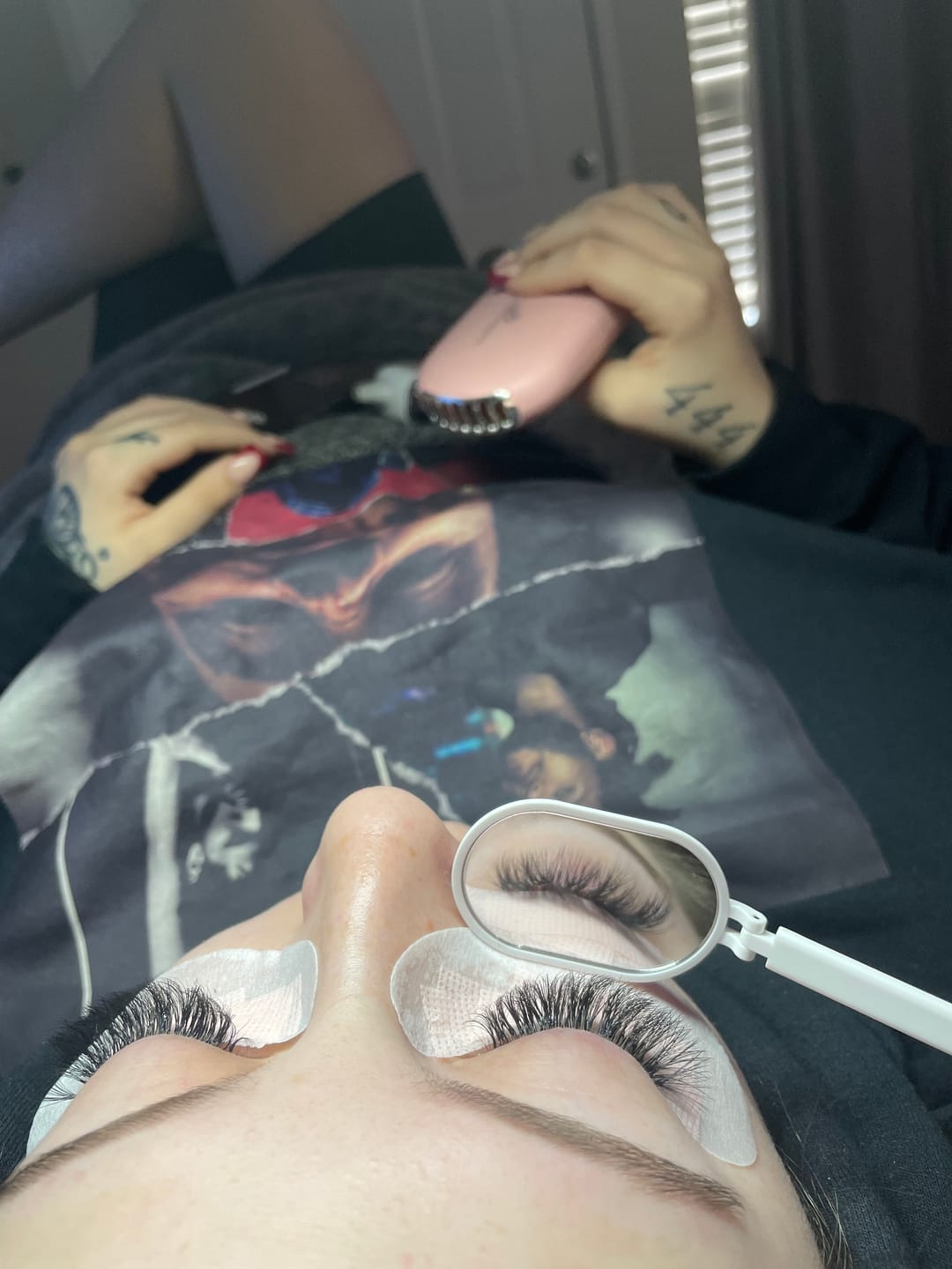 Customer photo review of Wispy Eyelash Extensions