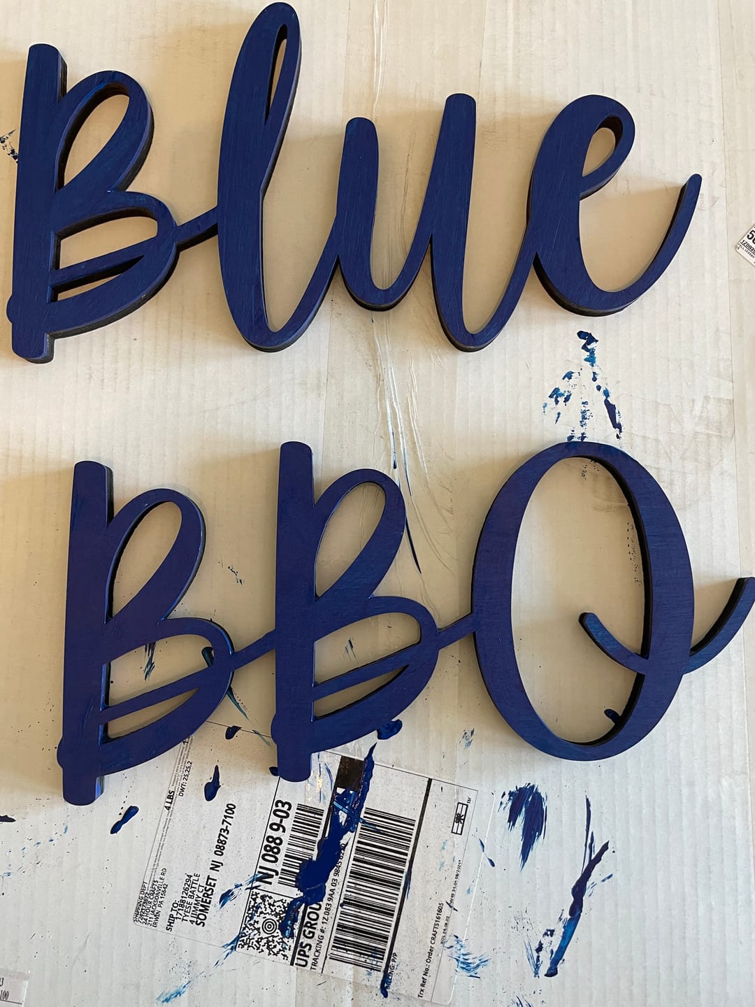 Customer photo review of Script Font Custom Name Wood Cutout - Baby Nursery - Decor - DIY - up to 48 Wide"