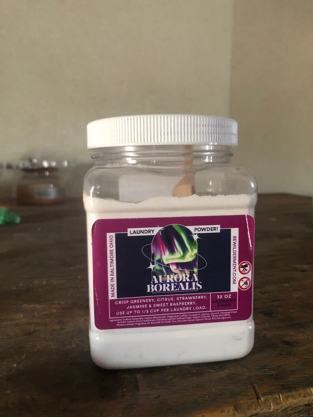 Customer photo review of Aurora Borealis Laundry Powder - Soap
