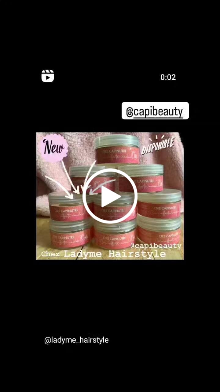 Customer video review of Cire coiffante CAPINUTRI naturelle nourrissante sans résidus ni trace blanche