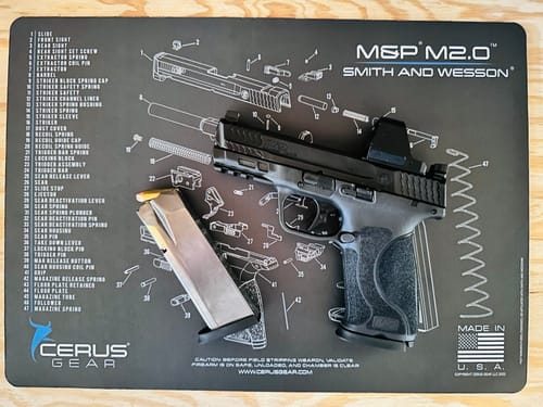 Customer photo review of Smith & Wesson® M&P® M2.0 Schematic Handgun Mat