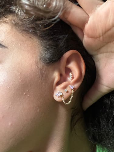 Customer photo review of Sweet Crystals Earring Set