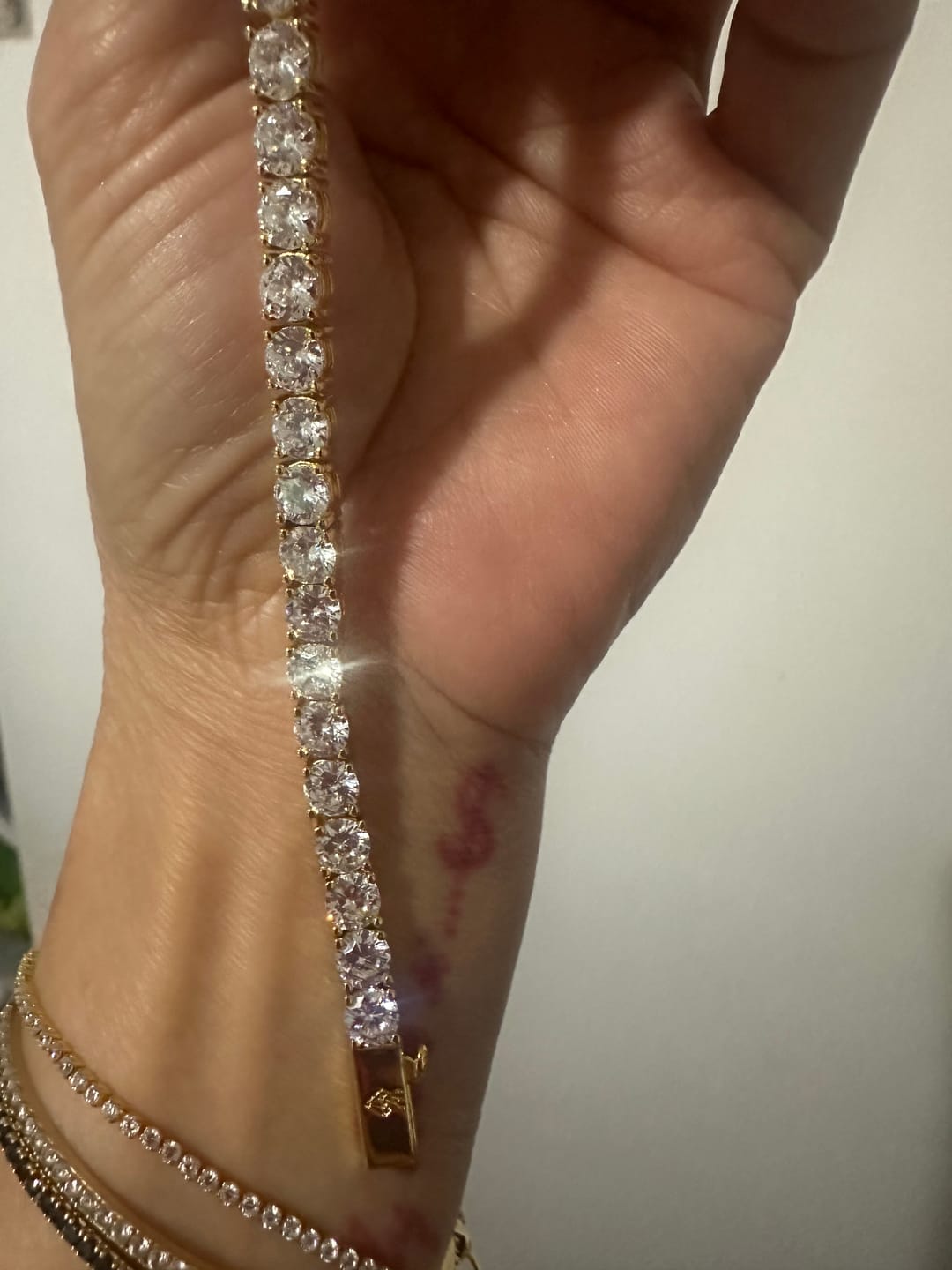 Customer photo review of 5mm Tennis Bracelet - Gold