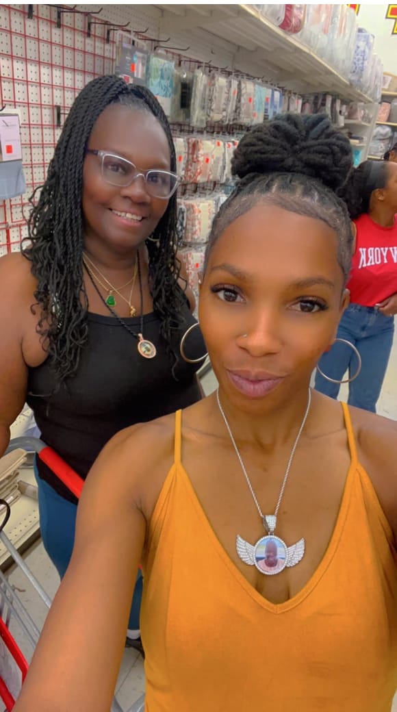 Customer photo review of ANGEL VIRTUE-WINGS CUSTOM PHOTO NECKLACE