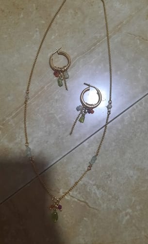 Customer photo review of שרשרת אבני חן | Tropical