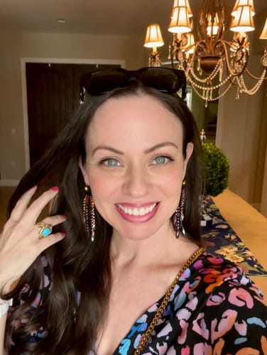 Customer photo review of Meredith Earrings