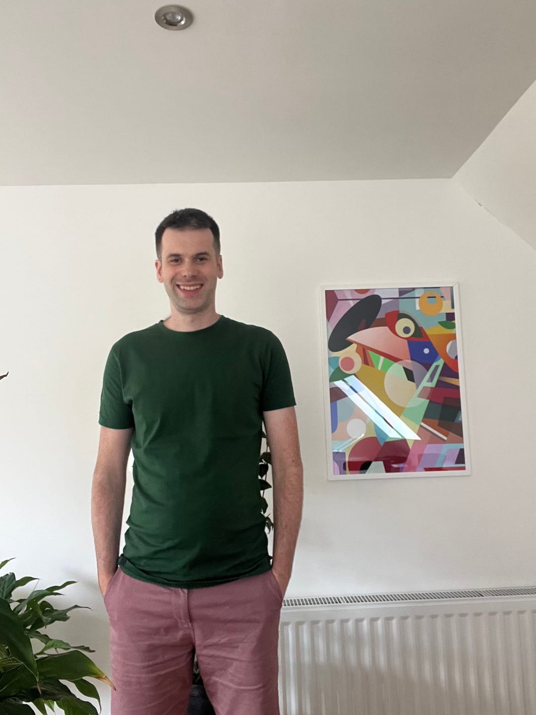 Customer photo review of Organic Tall Slim T-shirt (Dark Green)