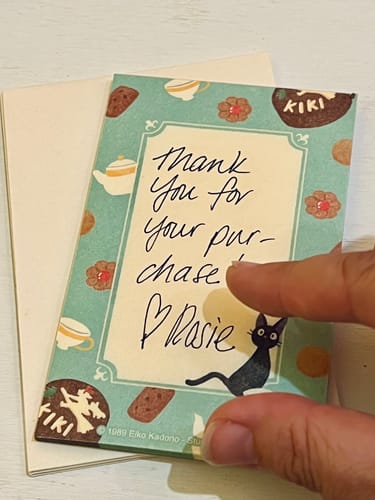Customer photo review of Kiki's Delivery Service Mini Letter Set - Cookies