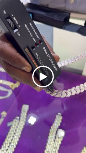 Customer video review of Bust Down Moissanite Watch | 44MM | 14K White Gold