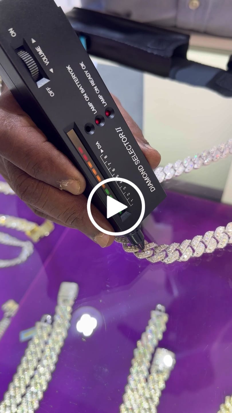 Customer video review of Bust Down Moissanite Watch | 44MM | 14K White Gold