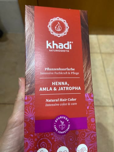 Customer photo review of Khadi Tinte Henna Natural 100g