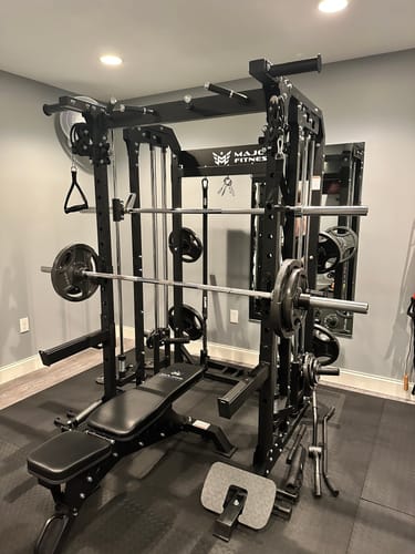 Customer photo review of Major Fitness B52 All-In-One Home Gym Smith Machine