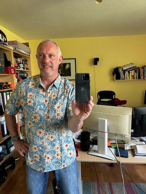 Customer photo review of Herren Blumenmuster Baumwolle Kurzarmhemd
