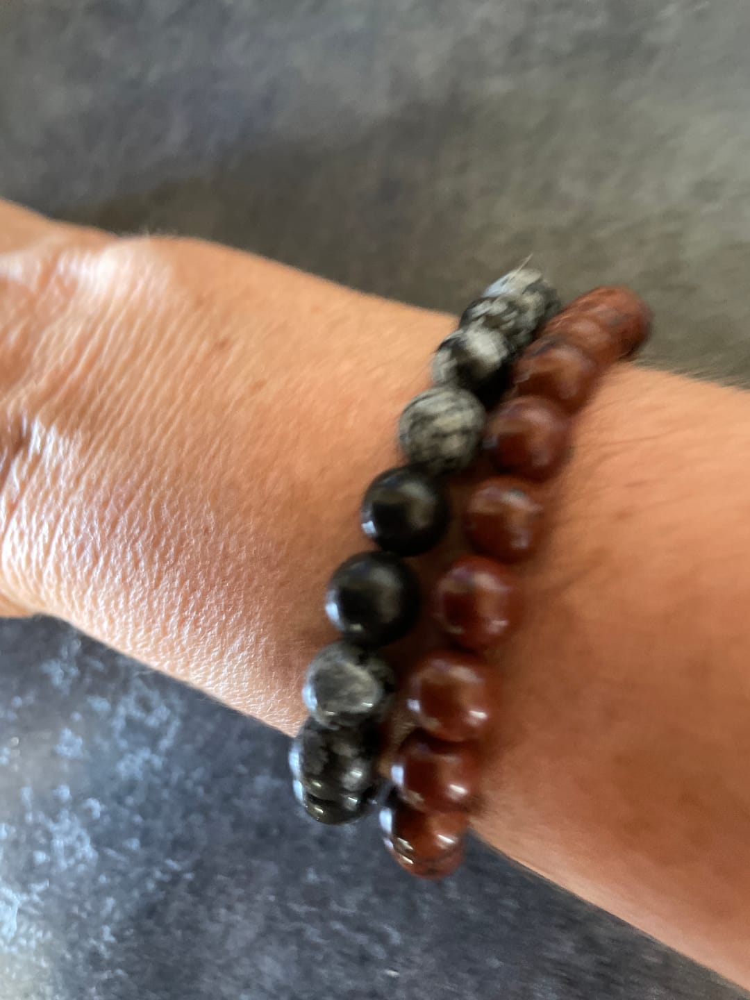 Customer photo review of Bracelet Obsidienne Flocon de Neige