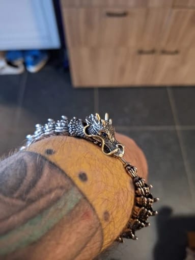 Customer photo review of Traditional Dragon Bracelet