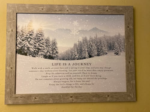 Customer photo review of Life is a Journey by Summer Snow SN382