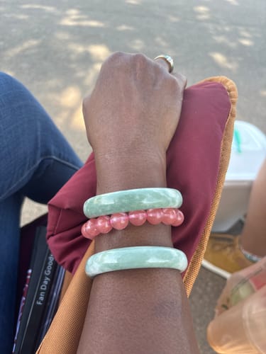 Customer photo review of FREE Today: Attract Wealth Protection Jade Bangle