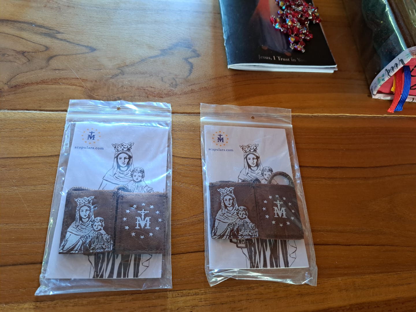 Customer photo review of OLMC Crown of Stars | Our Lady of Mt. Carmel Premium Brown Scapular