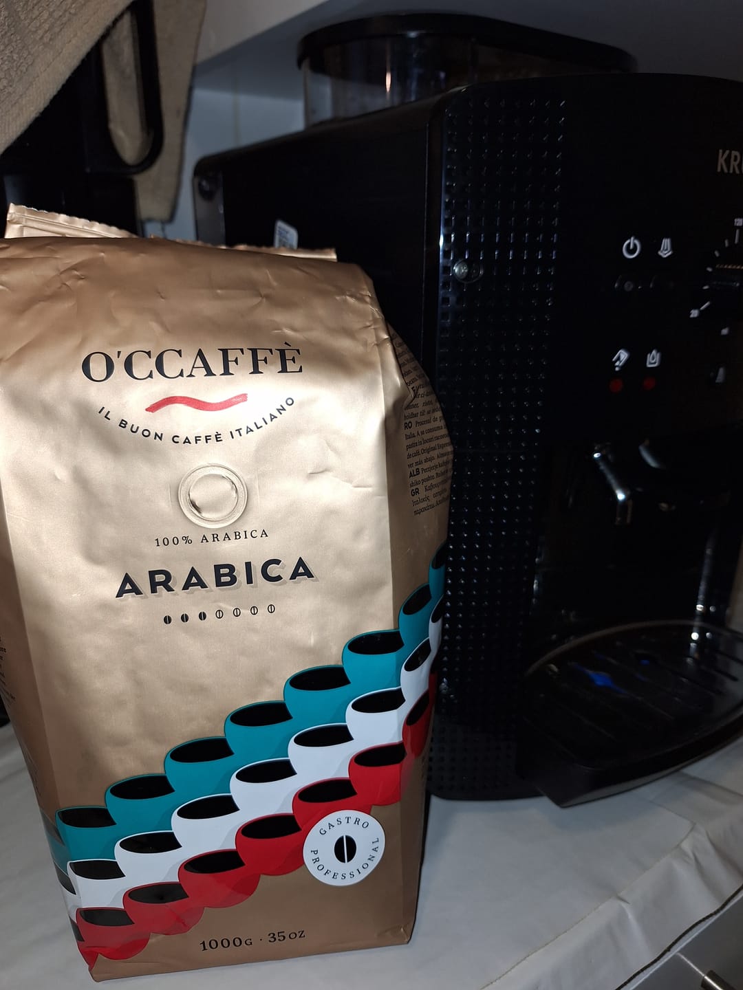 Customer photo review of Occaffe Grano 100% Arabica Professional 1kg