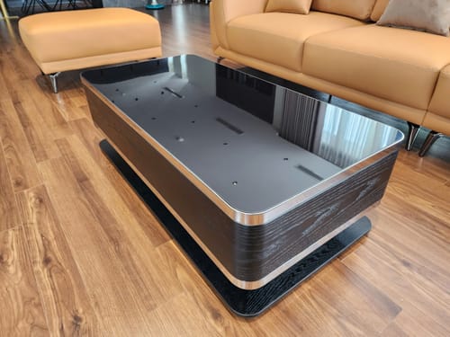 Customer photo review of Bàn trà hình chữ nhật, mặt đá Ceramic, khung inox sáng bóng - DELICATO